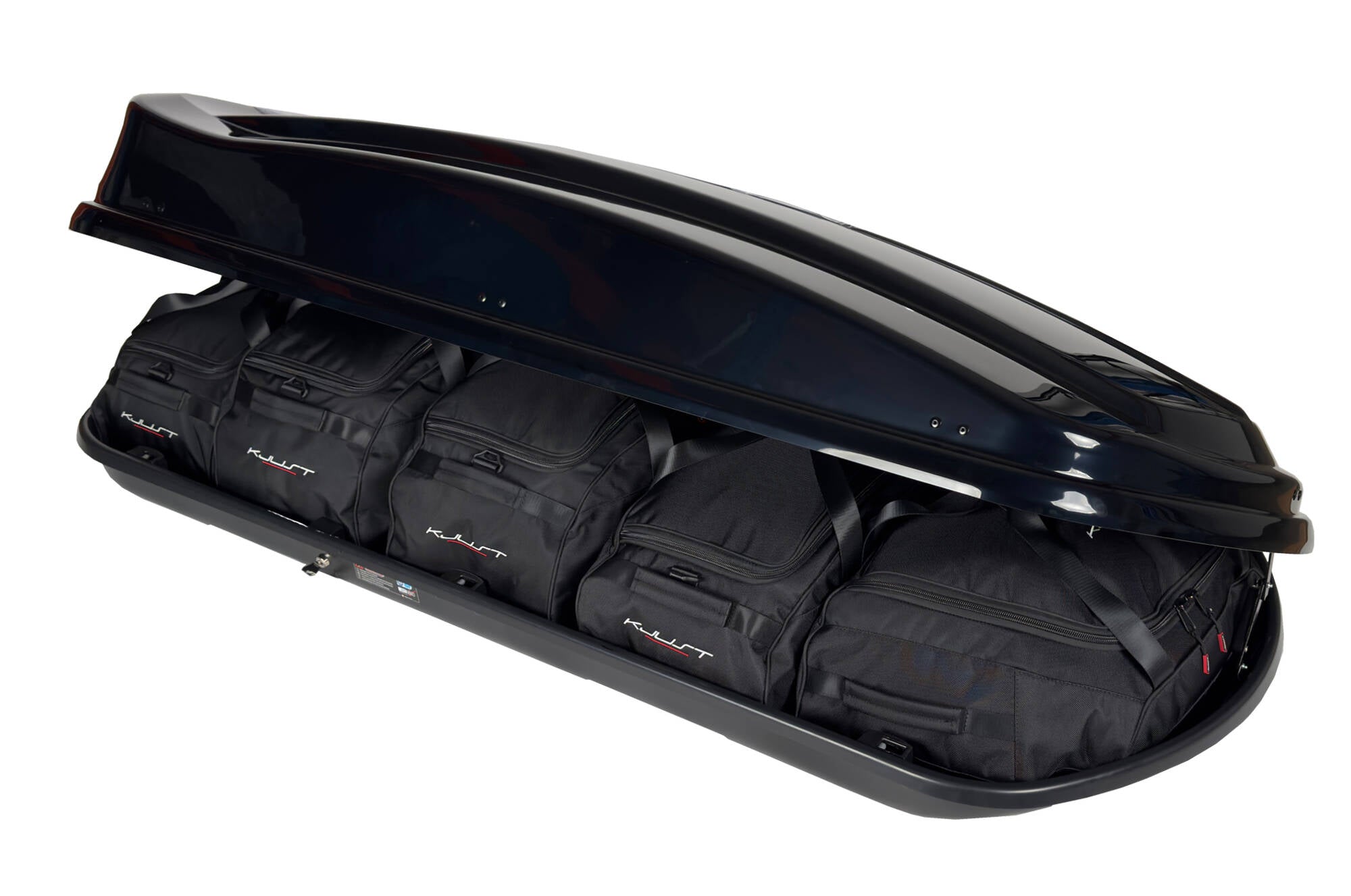 LEVUP SPACE 530 DUO 5-delars väskset för takbox #färg_Svart