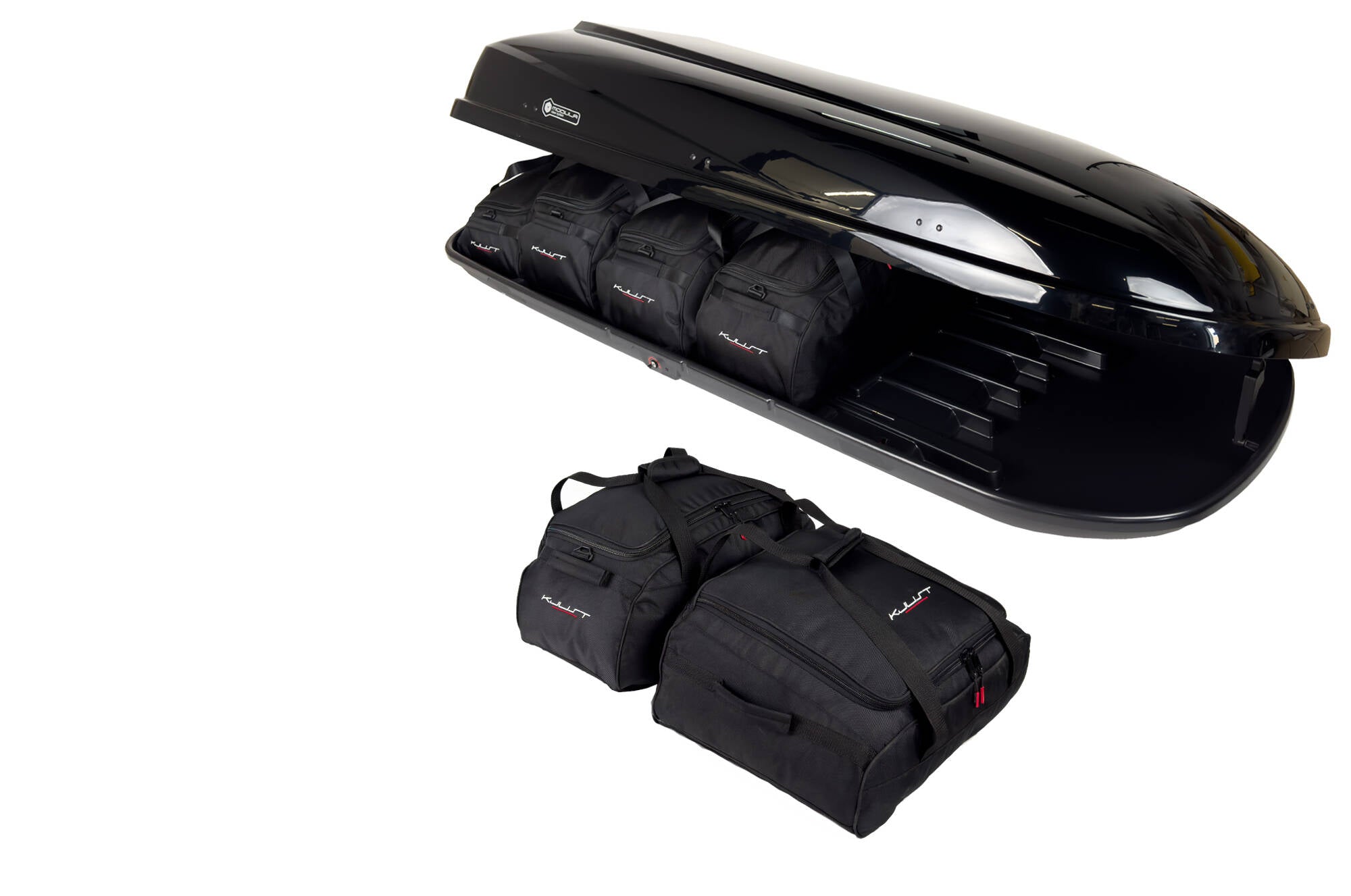 MODULA TRAVEL EXCLUSIVE 650 6-delars väskset för takbox #färg_Svart