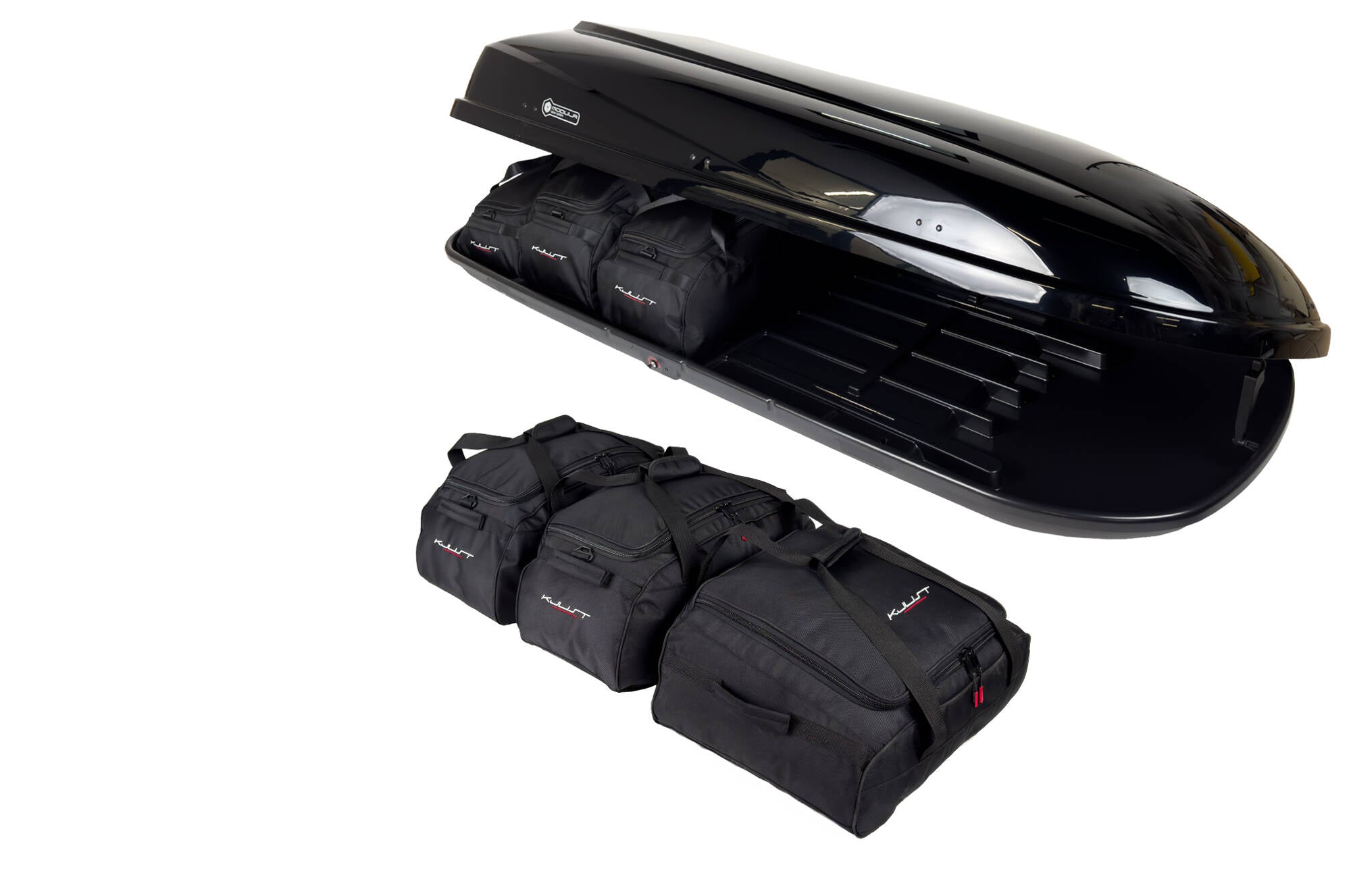 MODULA TRAVEL EXCLUSIVE 650 6-delars väskset för takbox #färg_Svart