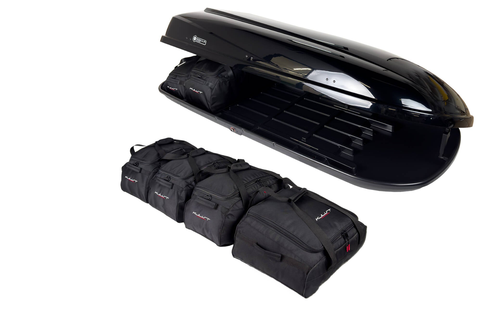MODULA TRAVEL EXCLUSIVE 650 6-delars väskset för takbox #färg_Svart