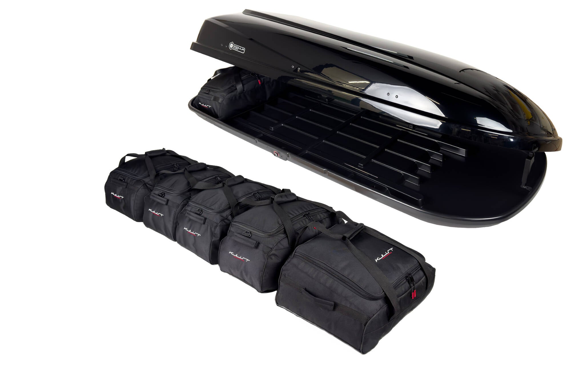 MODULA TRAVEL EXCLUSIVE 650 6-delars väskset för takbox #färg_Svart
