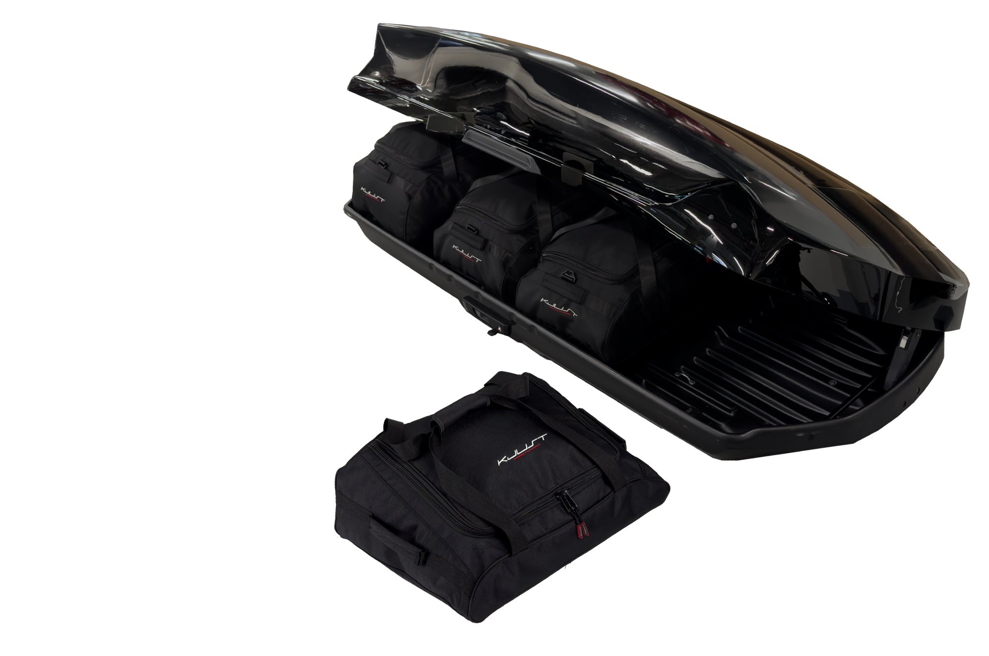 TOYOTA XL PW308-00015 510L 4-delars väskset för takbox #färg_Svart