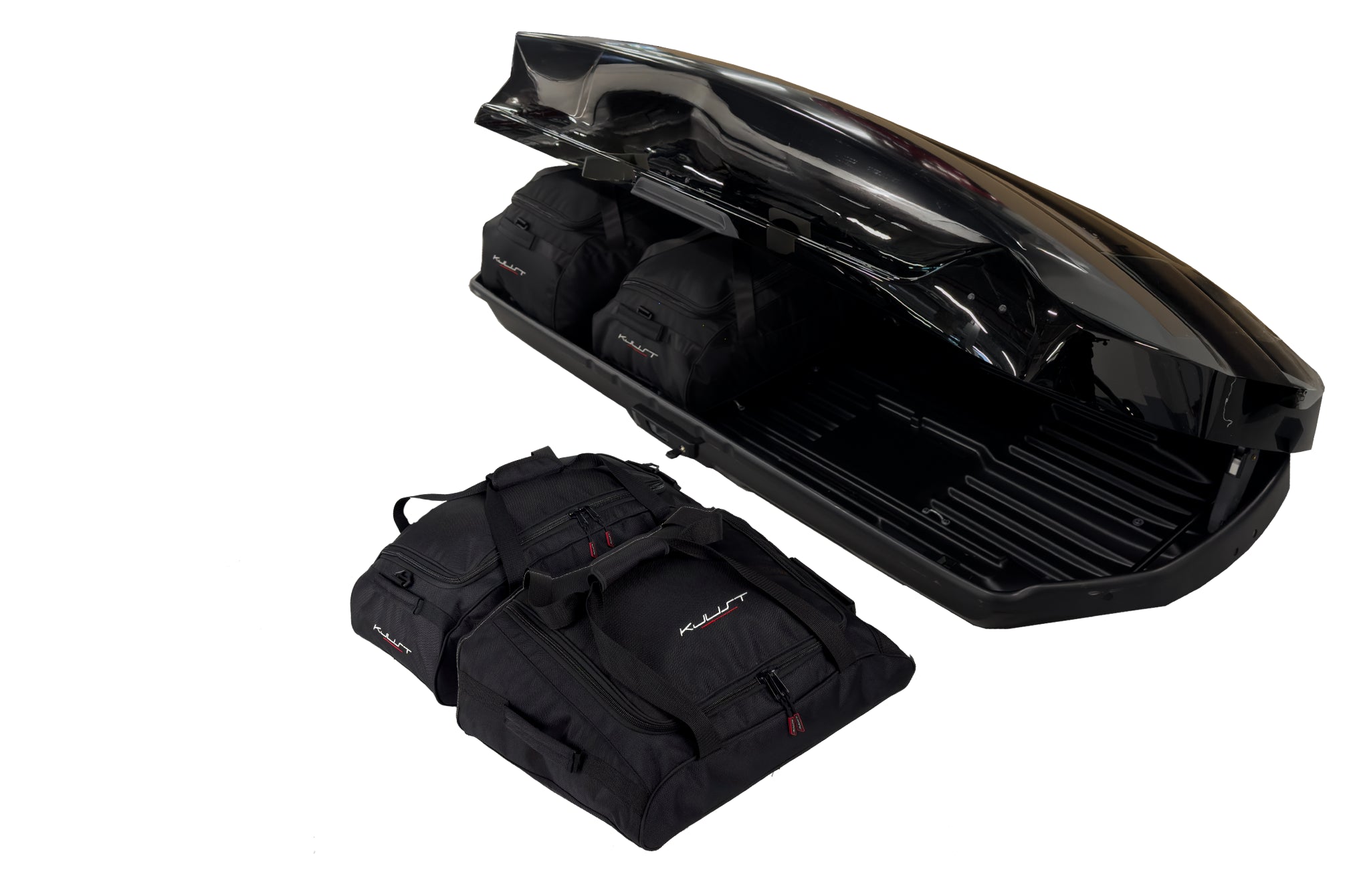 TOYOTA XL PW308-00015 510L 4-delars väskset för takbox #färg_Svart