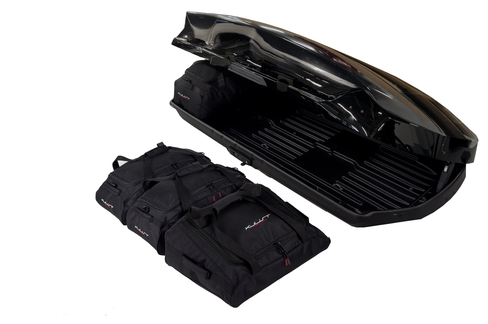 TOYOTA XL PW308-00015 510L 4-delars väskset för takbox #färg_Svart