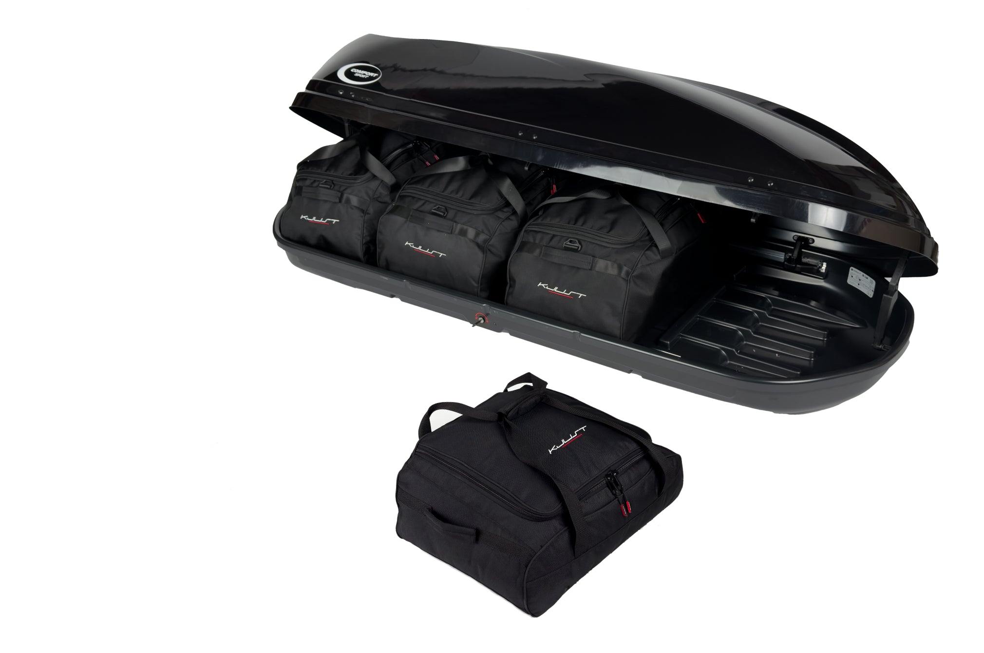 COMFORT SPORT 520 4-delars väskset för takbox #färg_Svart