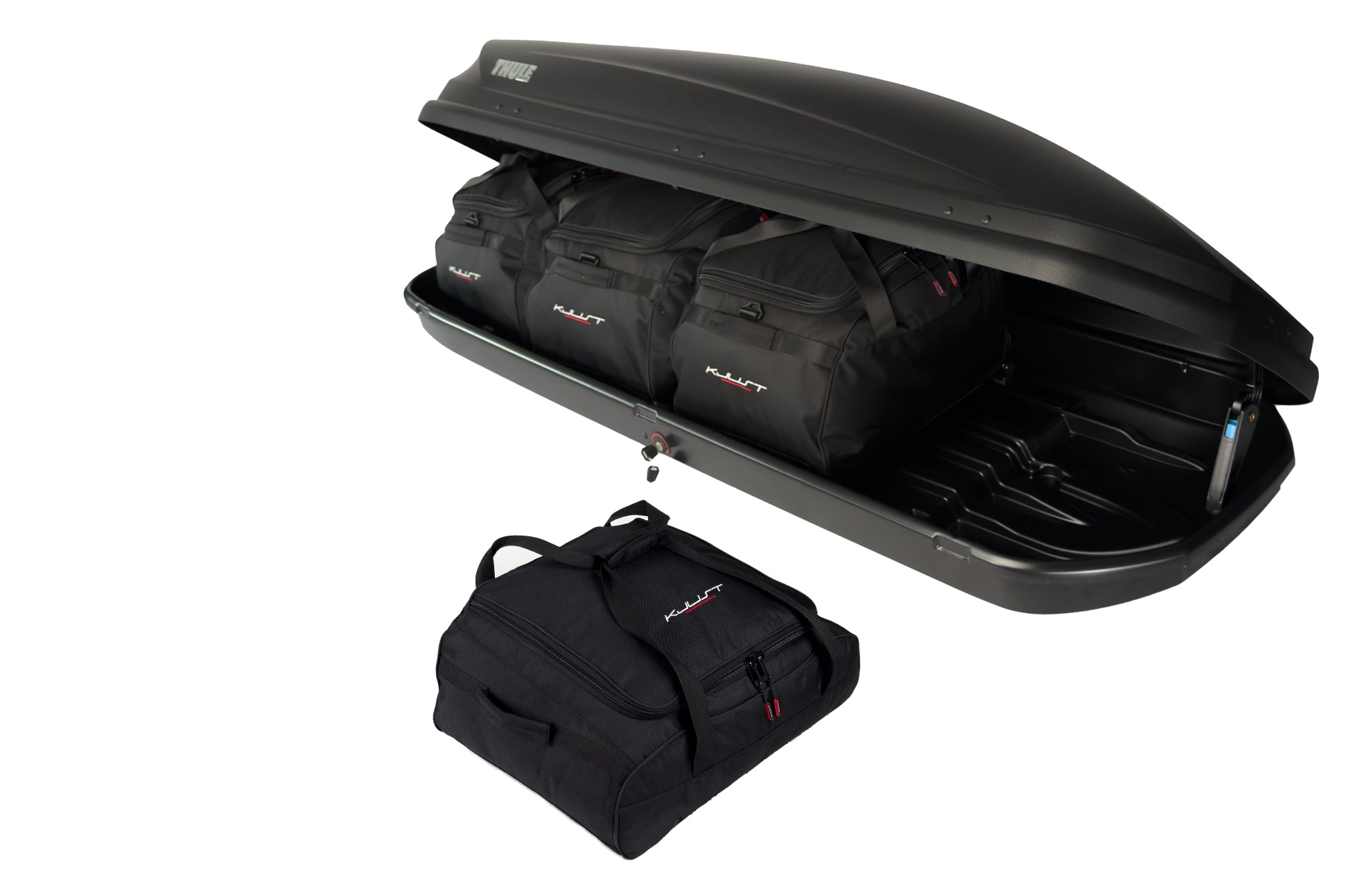 THULE PACIFIC 600 4-delars väskset för takbox #färg_Svart