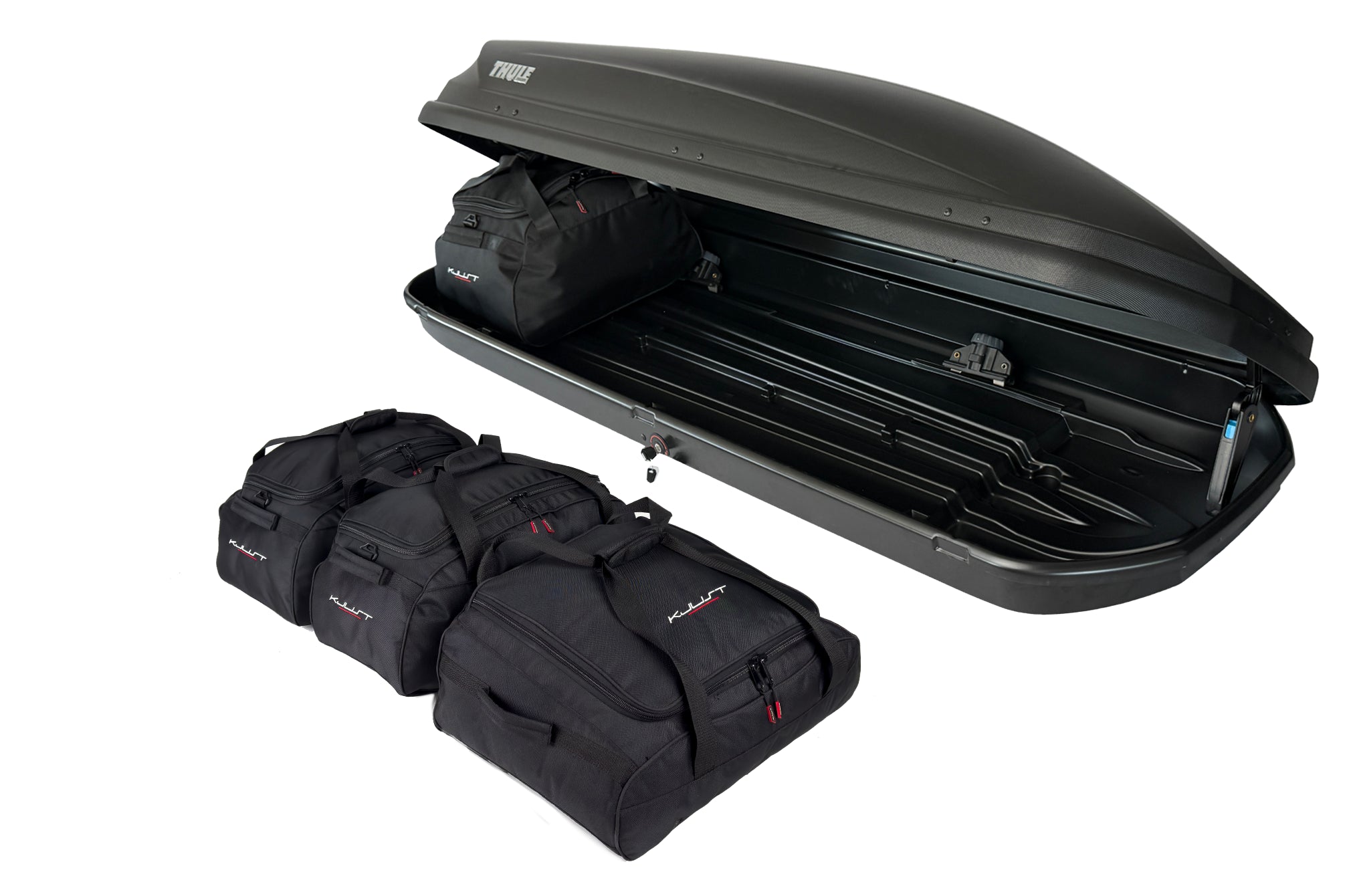 THULE PACIFIC 600 4-delars väskset för takbox #färg_Svart