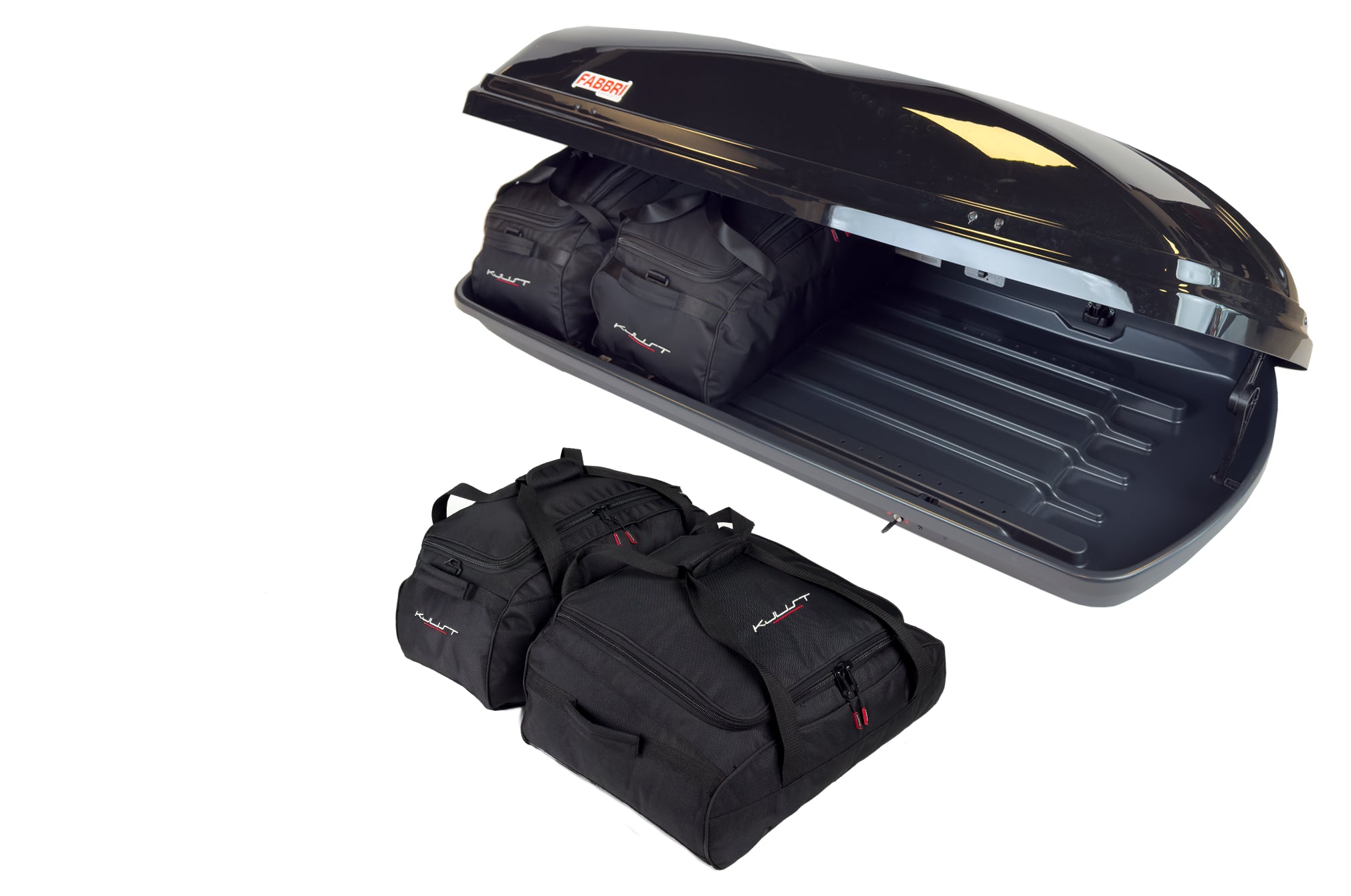 FABBRI CAR BOX 430 4-delars väskset för takbox #färg_Svart