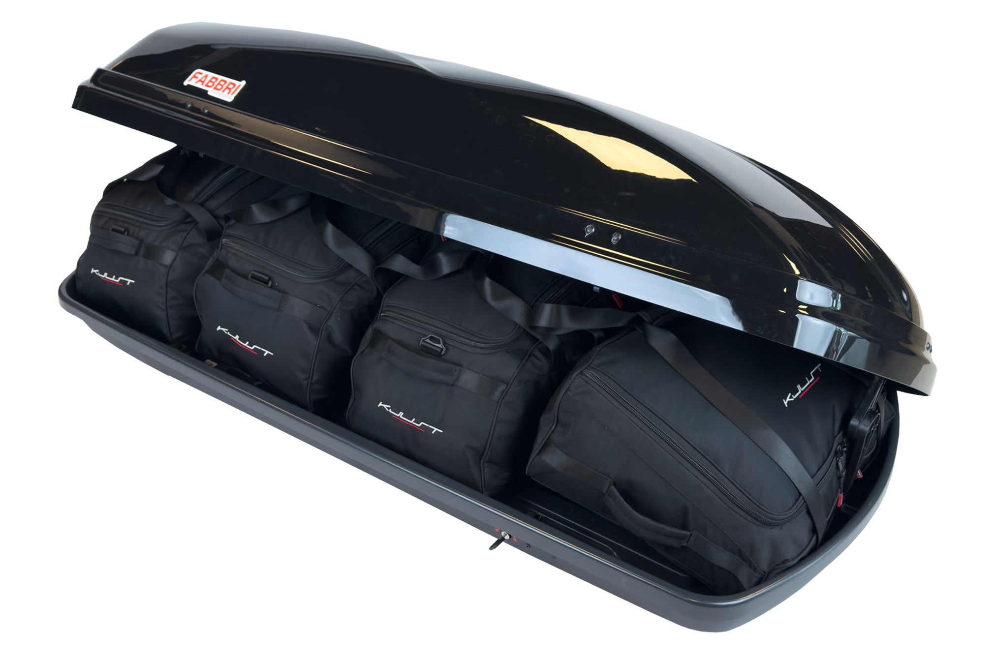 FABBRI CAR BOX 430 4-delars väskset för takbox #färg_Svart
