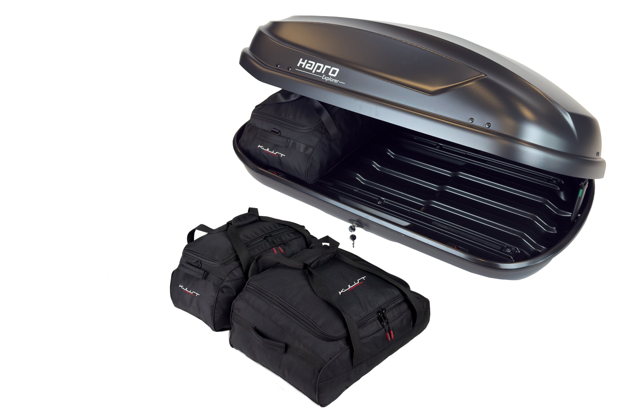 HAPRO EXPLORER 100 3-delars väskset för takbox #färg_Svart