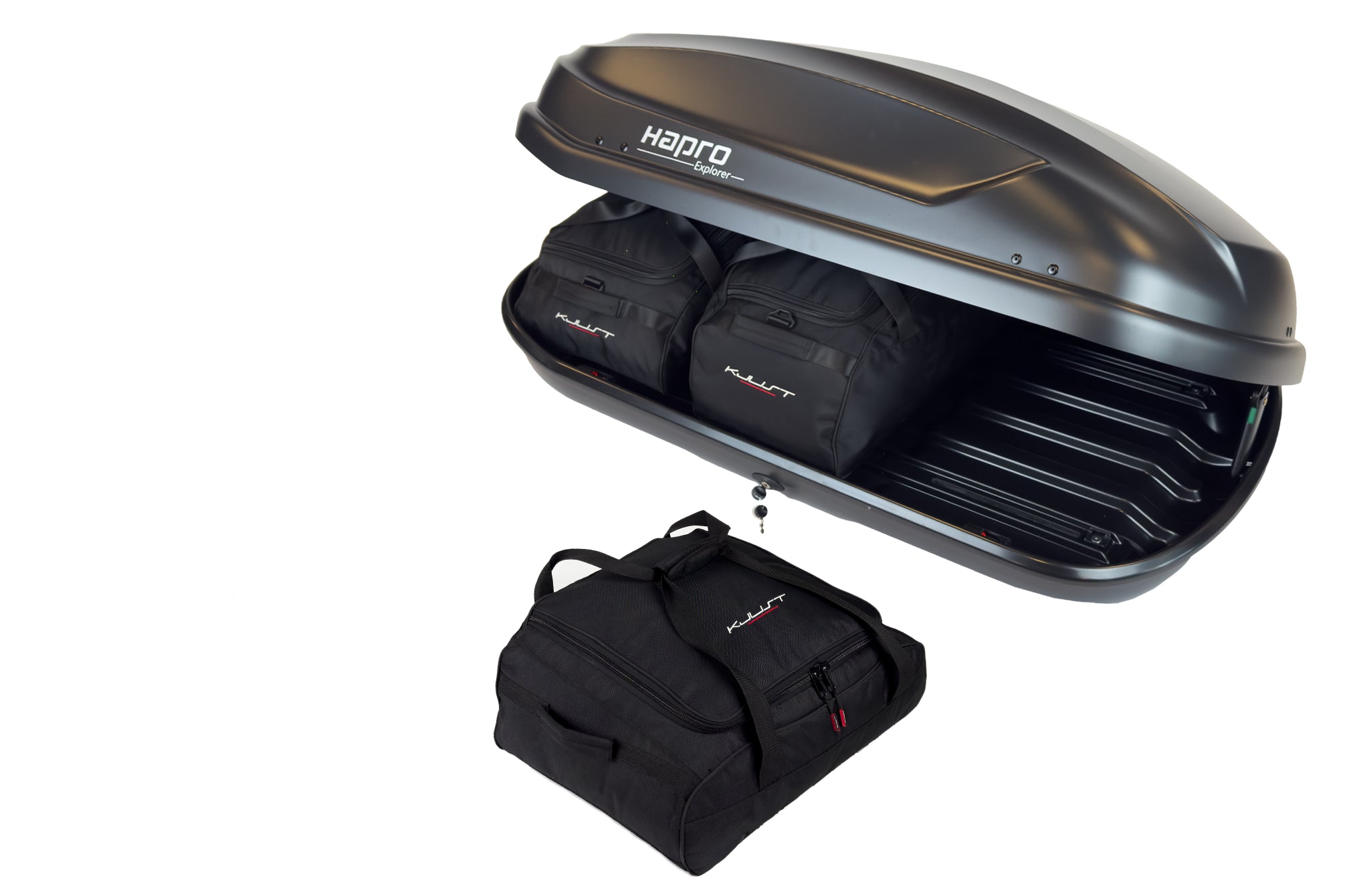 HAPRO EXPLORER 100 3-delars väskset för takbox #färg_Svart
