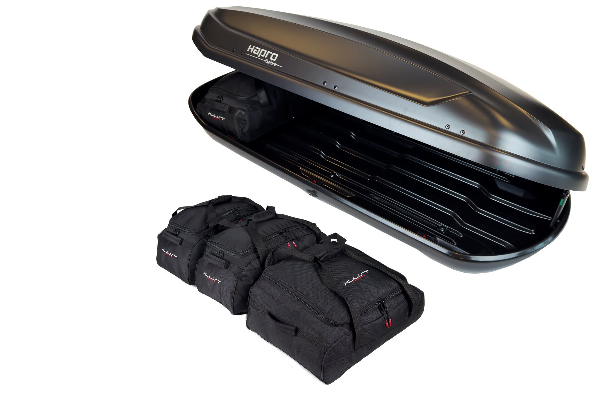 HAPRO EXPLORER 400 4-delars väskset för takbox #färg_Svart