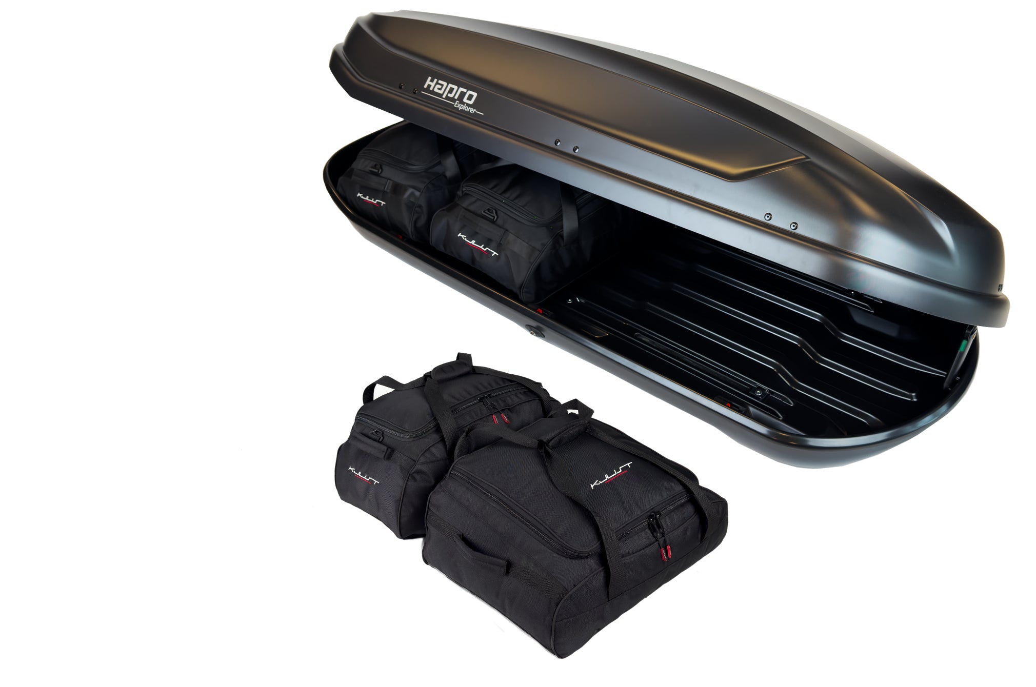 HAPRO EXPLORER 400 4-delars väskset för takbox #färg_Svart