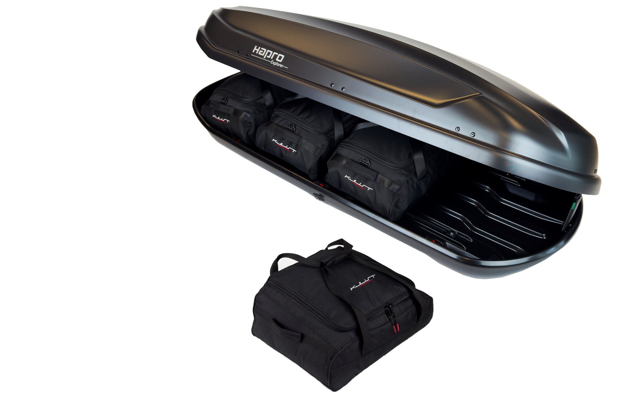 HAPRO EXPLORER 400 4-delars väskset för takbox #färg_Svart
