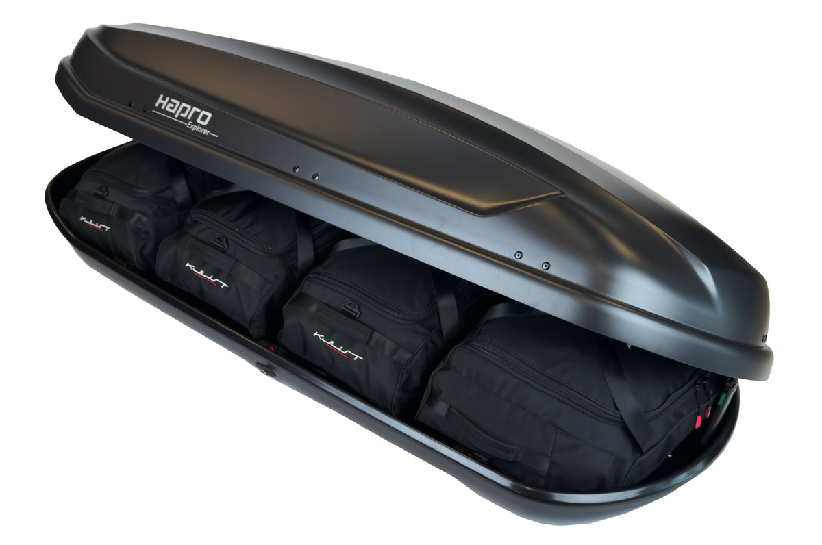 HAPRO EXPLORER 400 4-delars väskset för takbox #färg_Svart