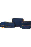 Packing Organisers Set med 5 packorganisatörer Packorganisatörer ONE SIZE #Färg_Navy/Orange