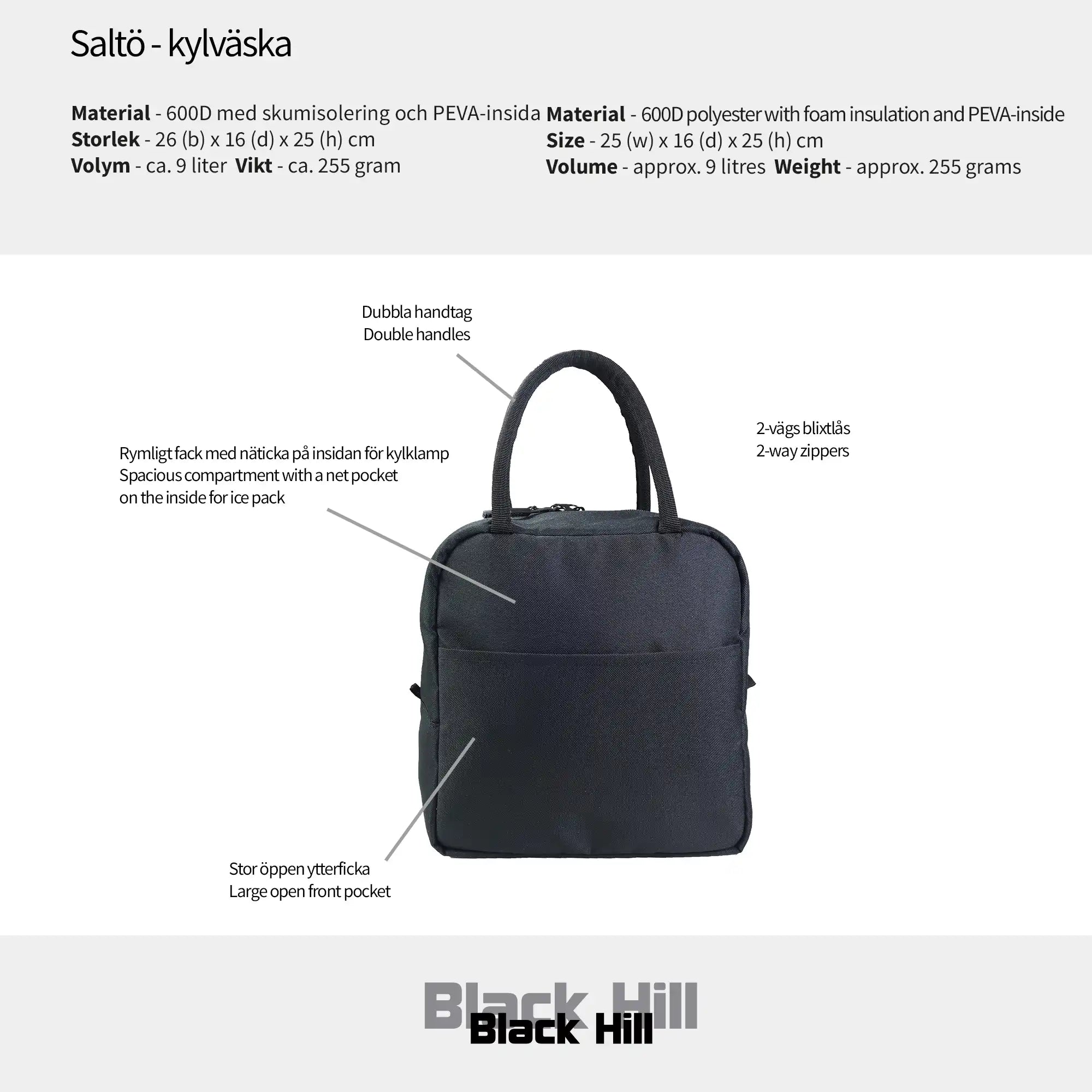 Black Hill - Saltö - kylväska #Färg_Blå/blåmelange