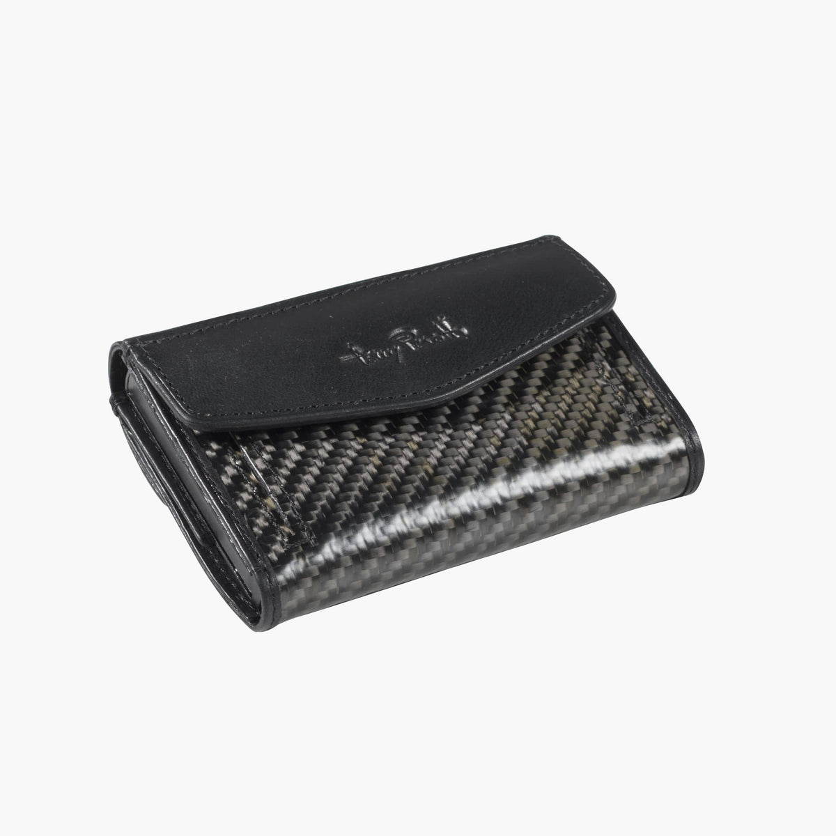 Tony Perotti - Furbo Carbon Korthållare i läder med RFID-skydd, sedelfack och myntfack
