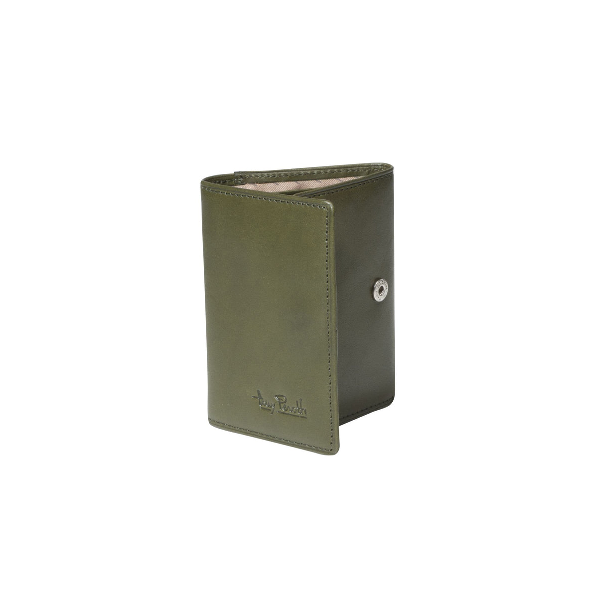 Tony Perotti - Furbo Pure Mini Vegetale Plånbok i läder med sedelfack och myntfack #Färg_Grön
