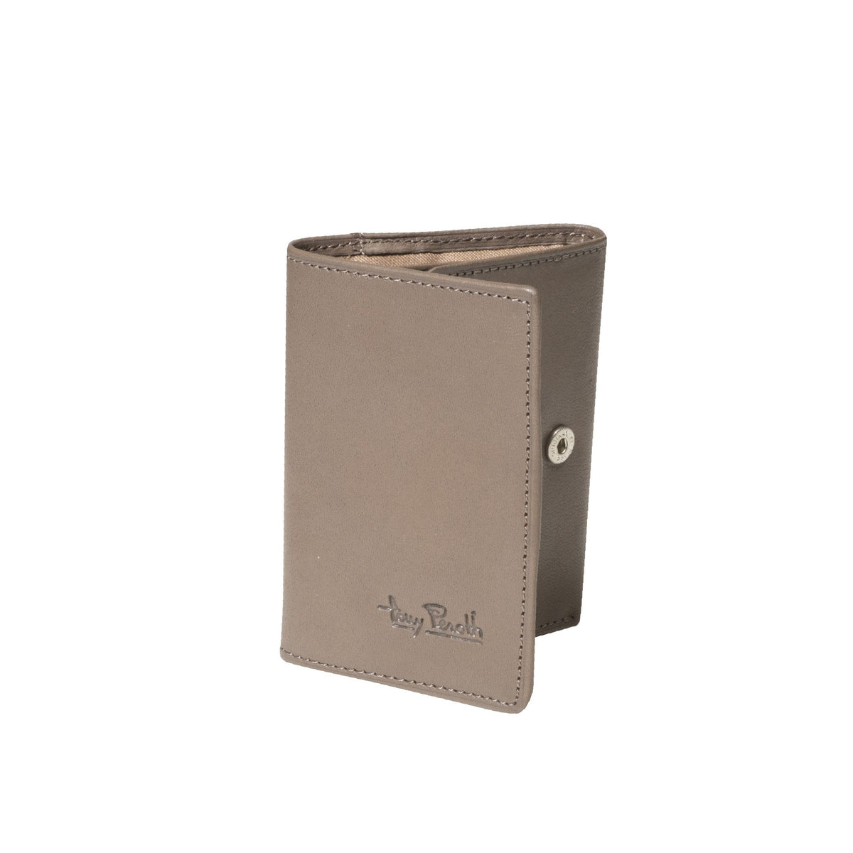 Tony Perotti - Furbo Pure Mini Vegetale Plånbok i läder med sedelfack och ytterfack #Färg_Taupe