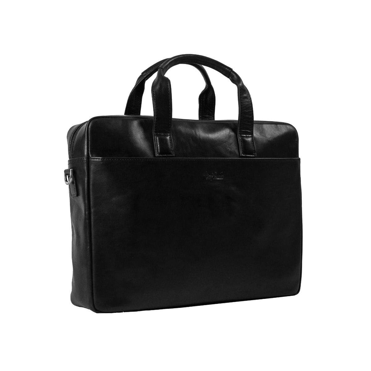 Tony Perotti - Vegetale Laptopväska i läder med 1 fack, smal #Färg_Svart