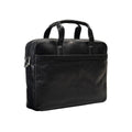 Tony Perotti - Vegetale Laptopväska i läder med 2 fack, smal #Färg_Svart