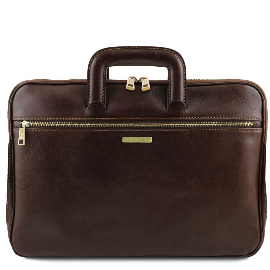 Tuscany Leather Caserta Datorväska #Färg_Mörkbrun