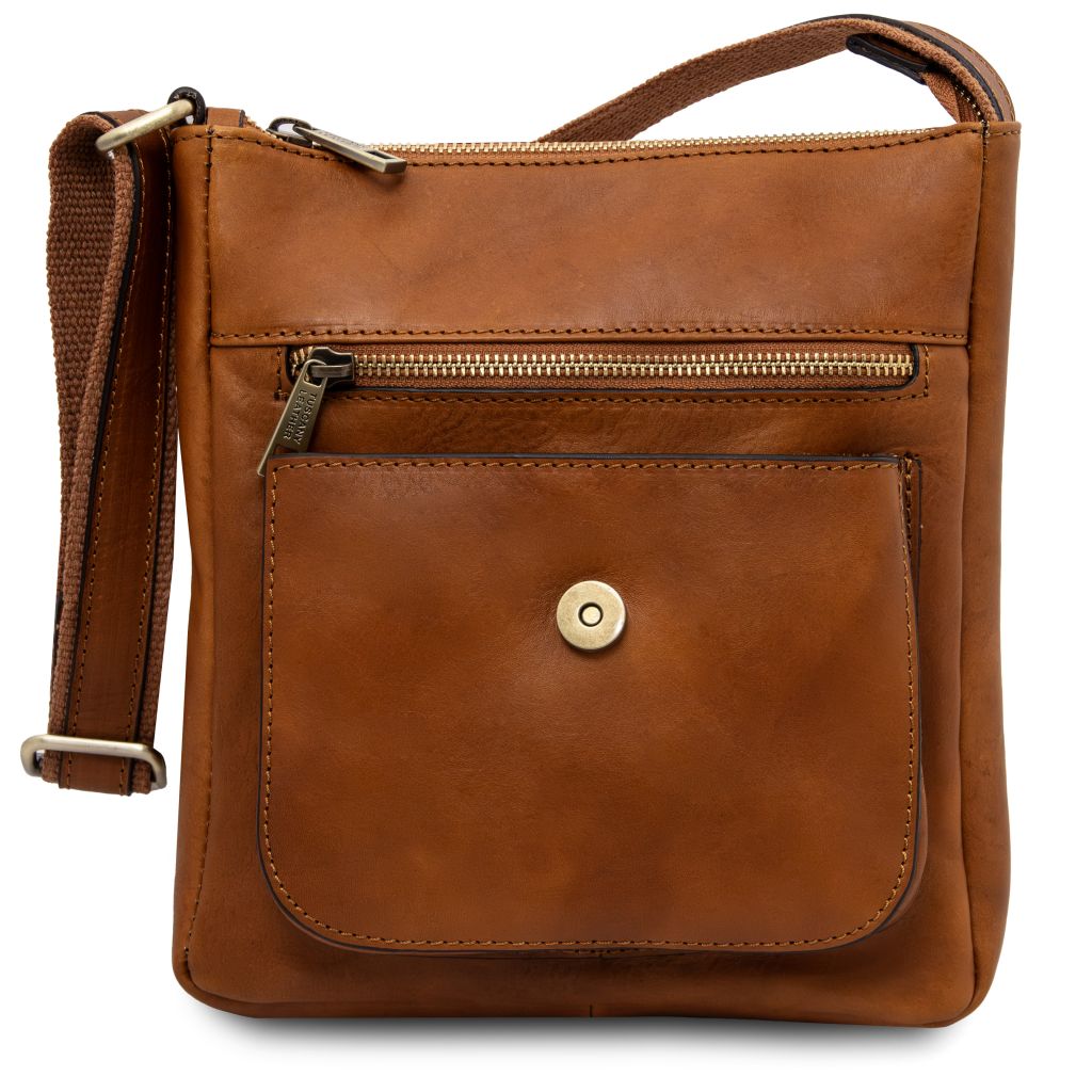 Tuscany Leather Jimmy Axelremsväska #Färg_Cognac