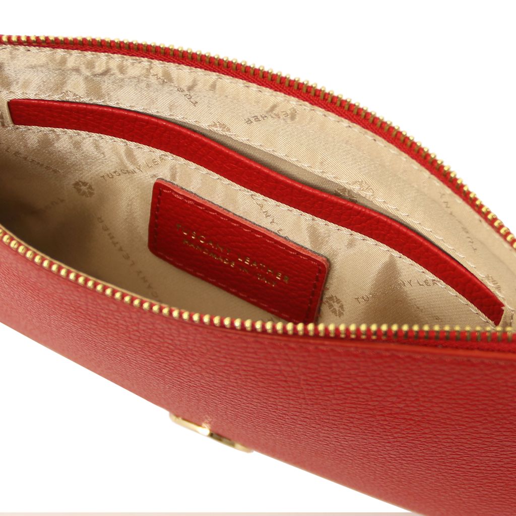 Tuscany Leather Diva Handväska #Färg_Läppstift Rött