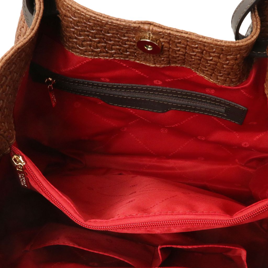 Tuscany Leather TL KeyLuck Handväska #Färg_Kanel