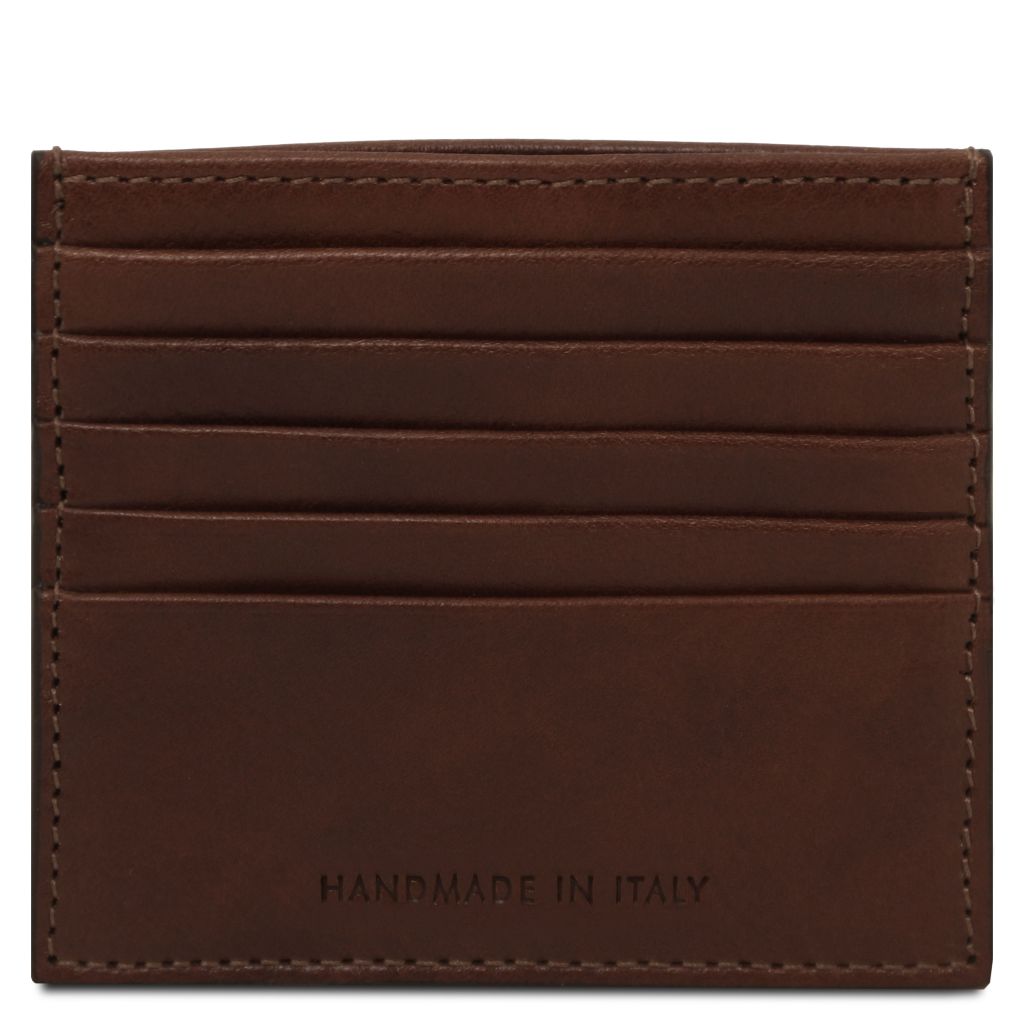 Tuscany Leather Card Holder Korthållare #Färg_Mörkbrun