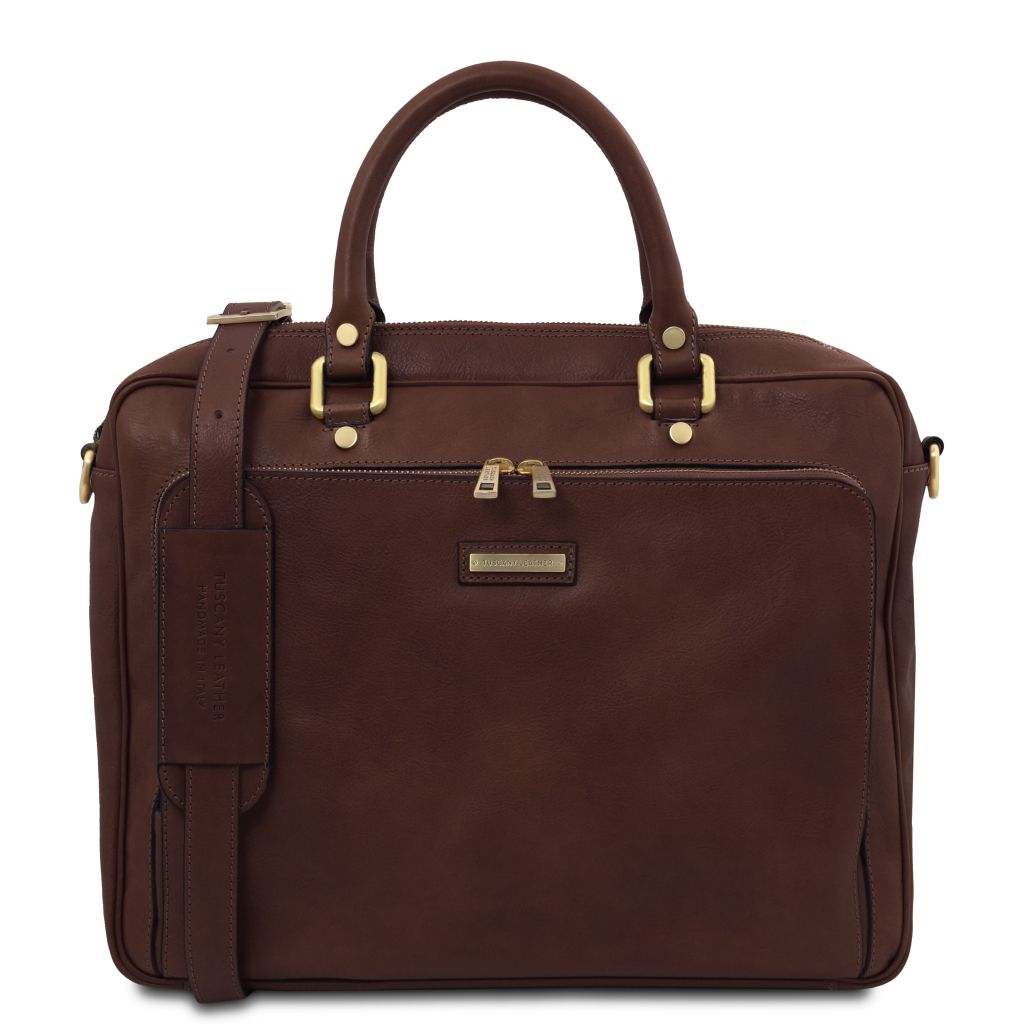 Tuscany Leather Pisa Datorväska #Färg_Mörkbrun