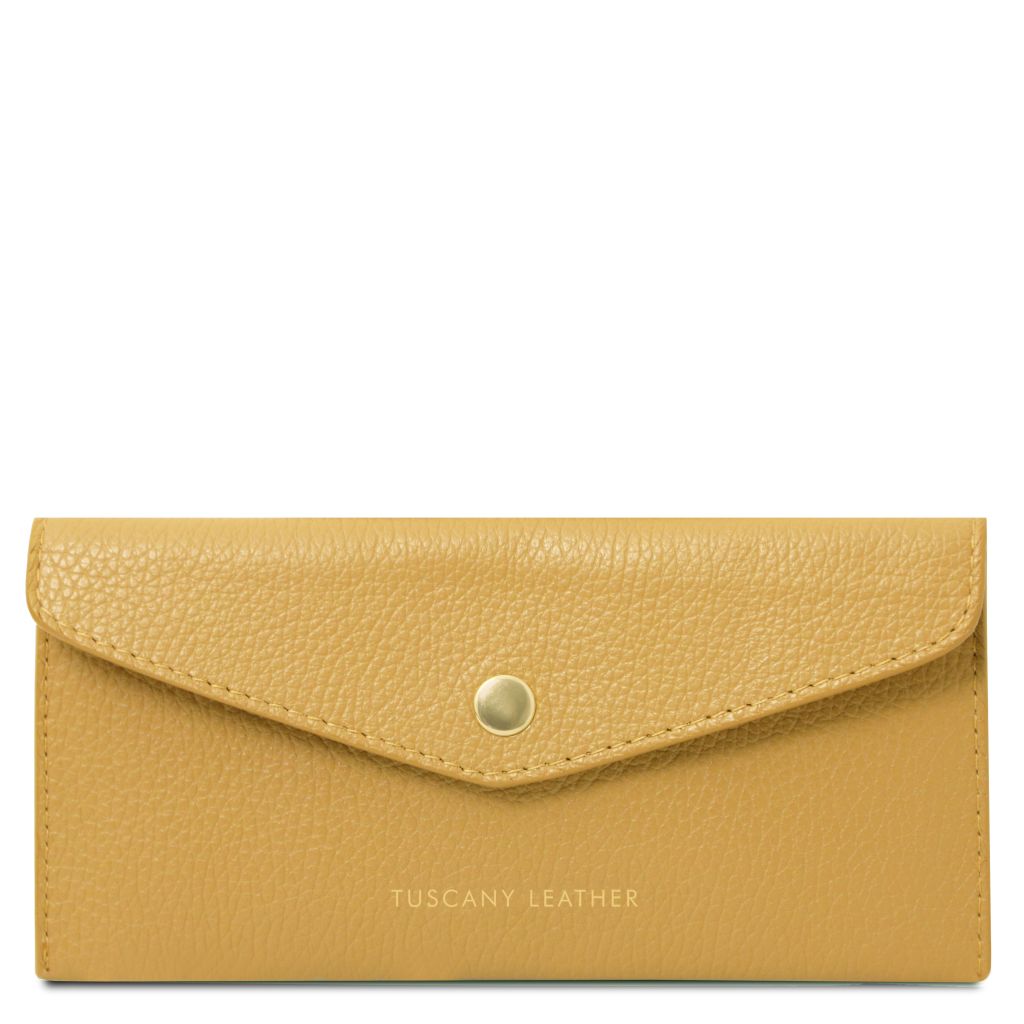 Tuscany Leather Envelope Plånbok #Färg_Pastellgul
