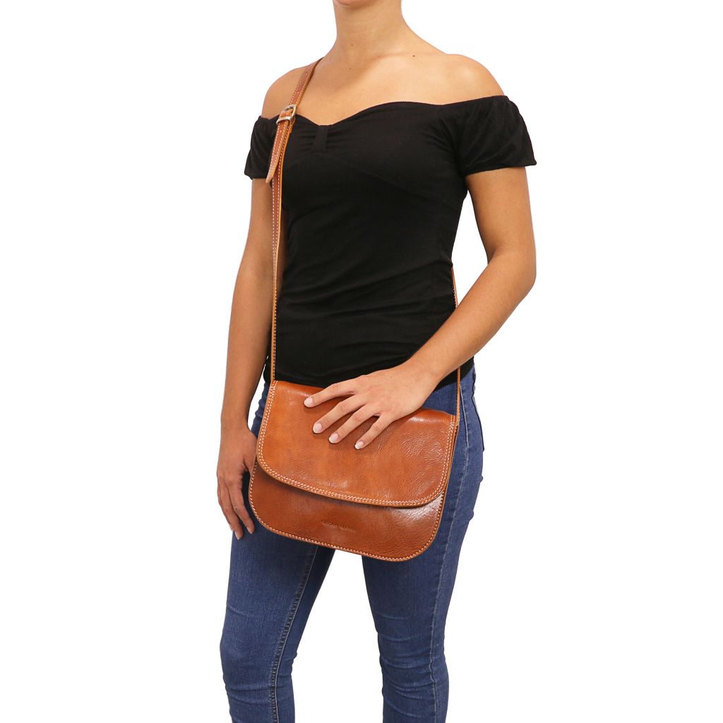Tuscany Leather Greta Axelväska #Färg_Röd