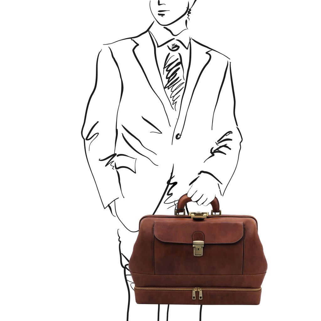 Tuscany Leather Giotto Doktorsväska #Färg_Brun