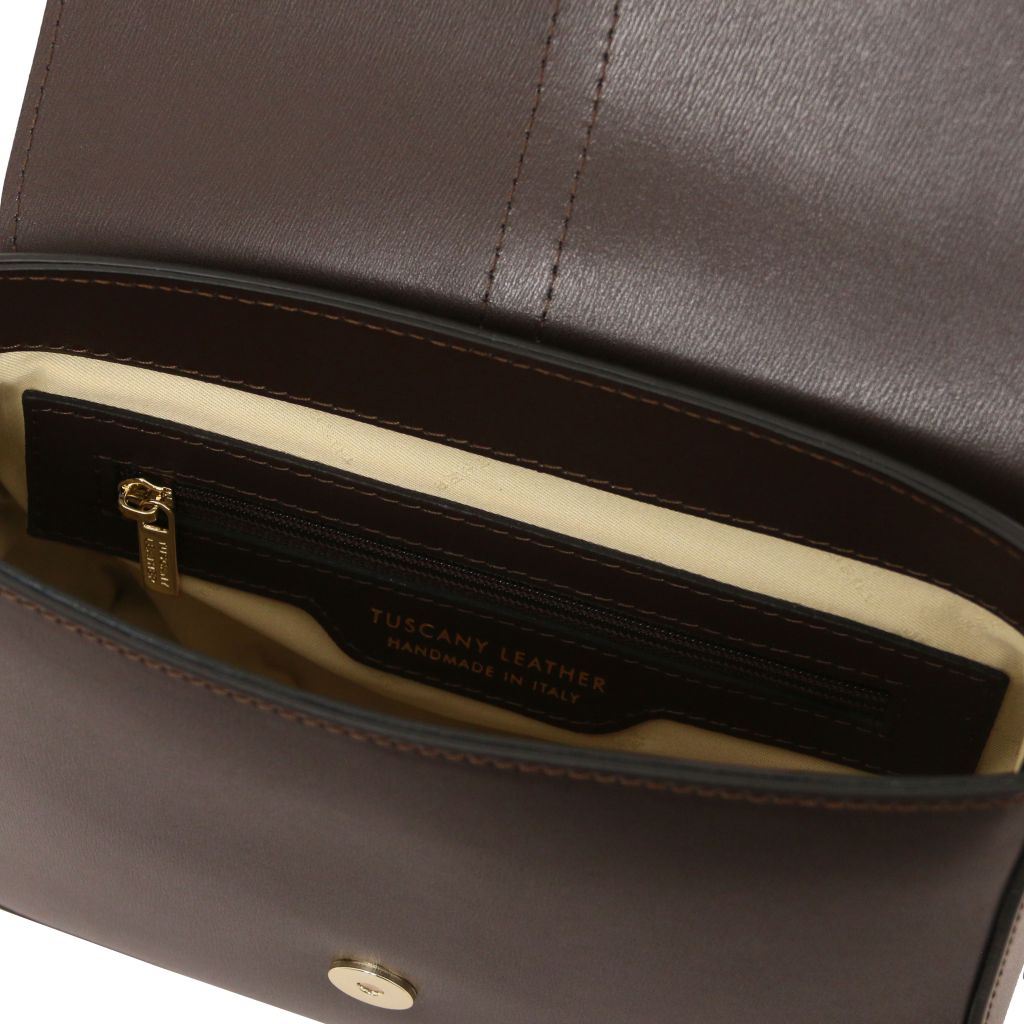 Tuscany Leather Nausica Handväska #Färg_Kaffe