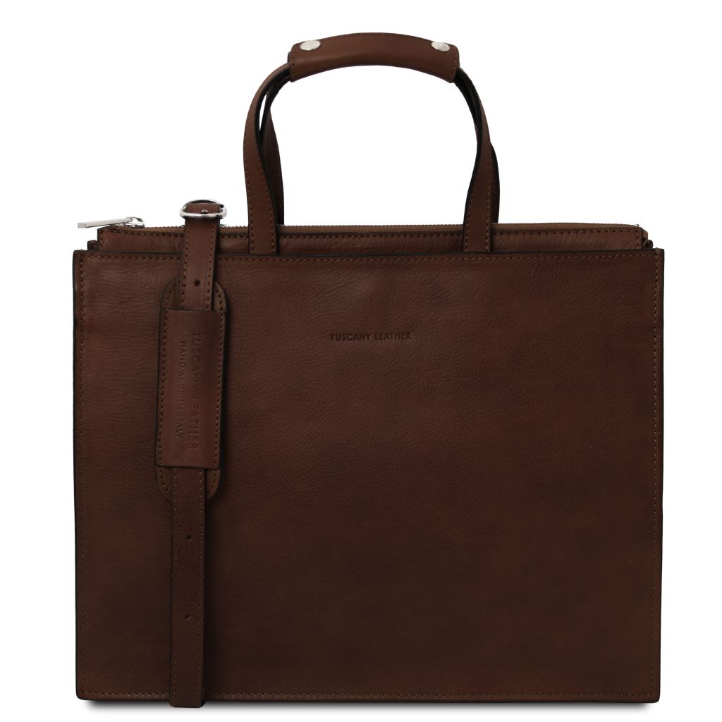Tuscany Leather Palermo Datorväska #Färg_Mörkbrun