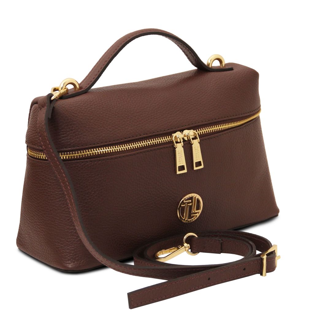 Tuscany Leather Scrigno Handväska #Färg_Kaffe