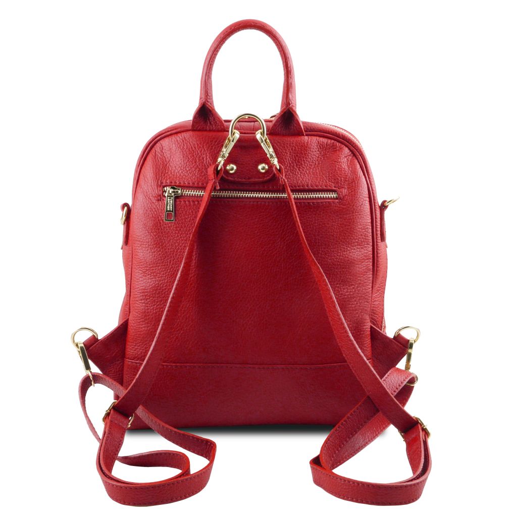 Tuscany Leather TL Bag Ryggsäck #Färg_Läppstift Rött