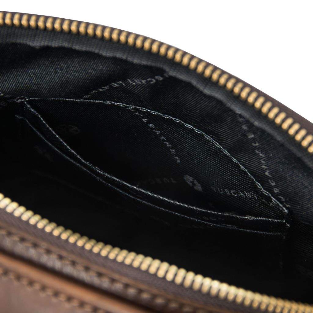 Tuscany Leather Paul Axelremsväska #Färg_Mörkbrun