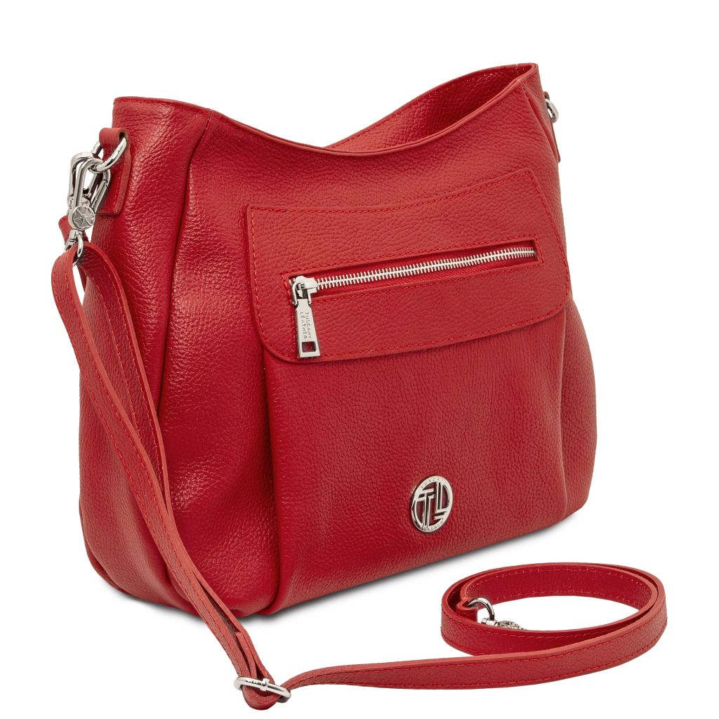 Tuscany Leather Brenda Handväska #Färg_Läppstift Rött