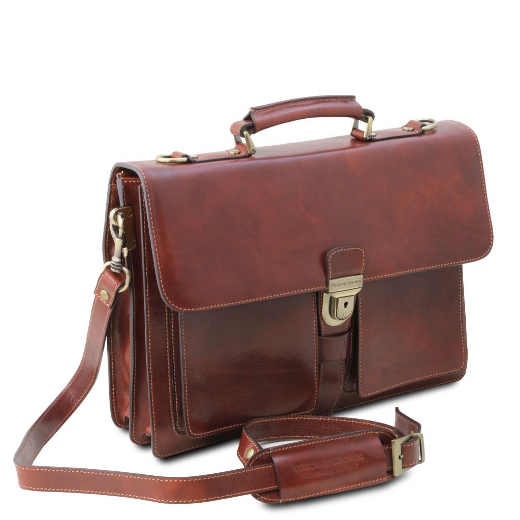 Tuscany Leather Assisi Datorväska #Färg_Brun