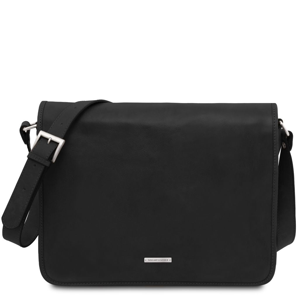 Tuscany Leather TL Messenger Axelremsväska #Färg_Svart