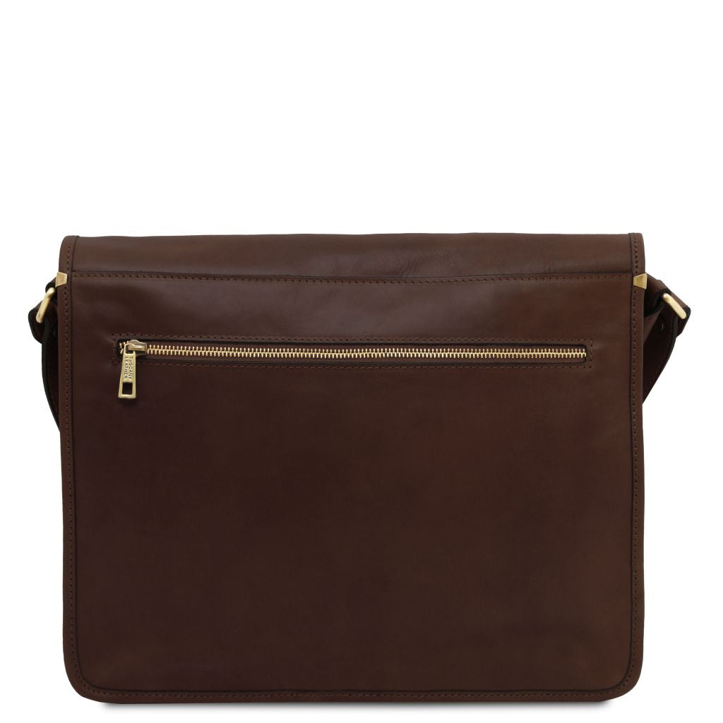 Tuscany Leather TL Messenger Axelremsväska #Färg_Mörkbrun