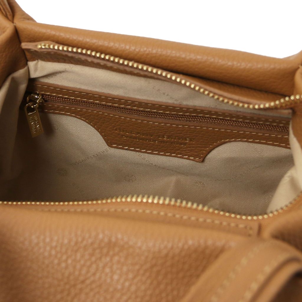 Tuscany Leather Nora Handväska #Färg_Caramel Brun