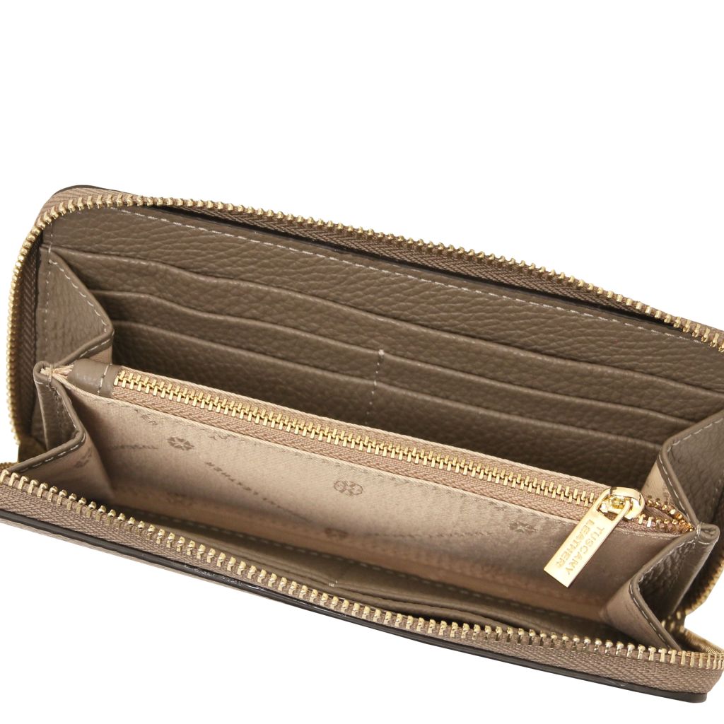 Tuscany Leather Financier Plånbok #Färg_Taupe