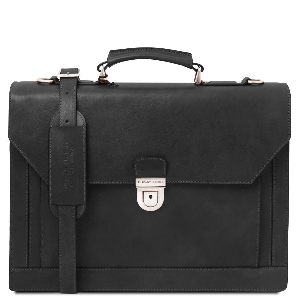 Tuscany Leather Cremona Portfölj #Färg_Svart