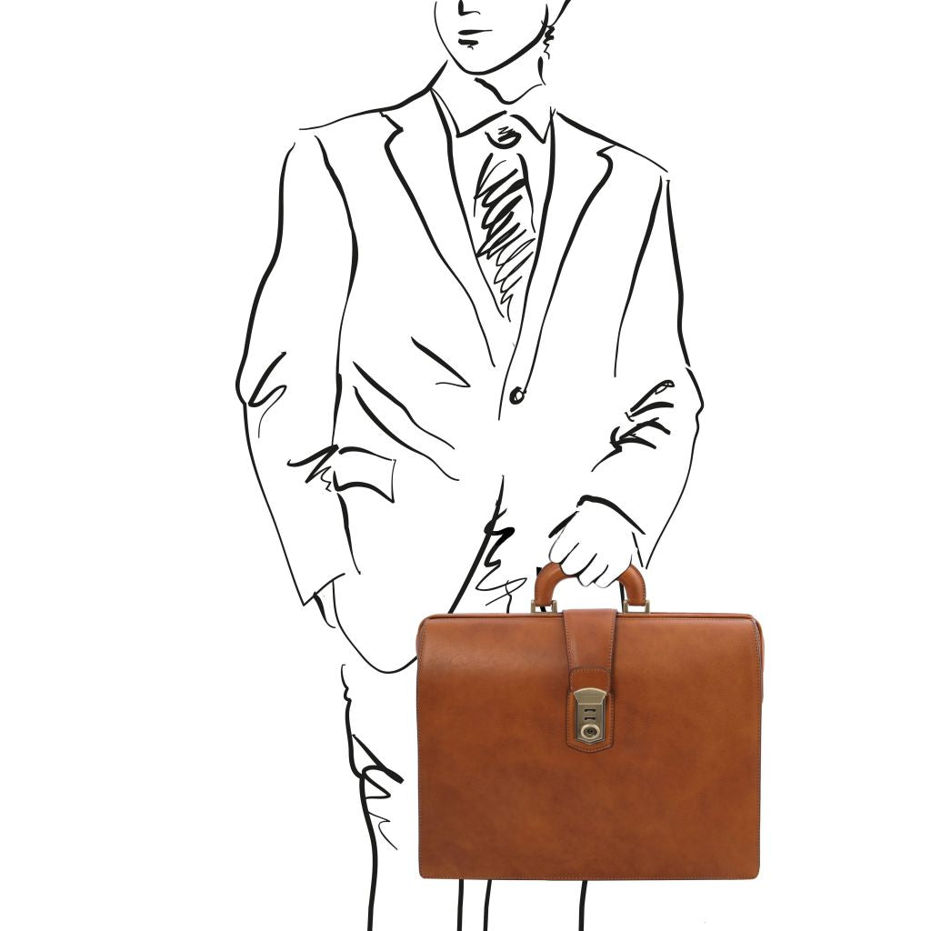 Tuscany Leather Canova Datorväska #Färg_Cognac