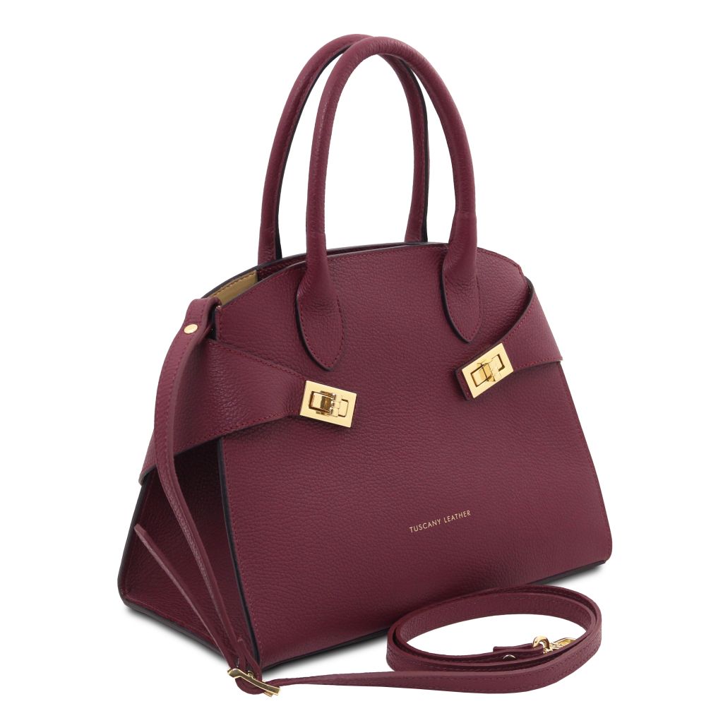 Tuscany Leather Coccola Handväska #Färg_Bordeaux