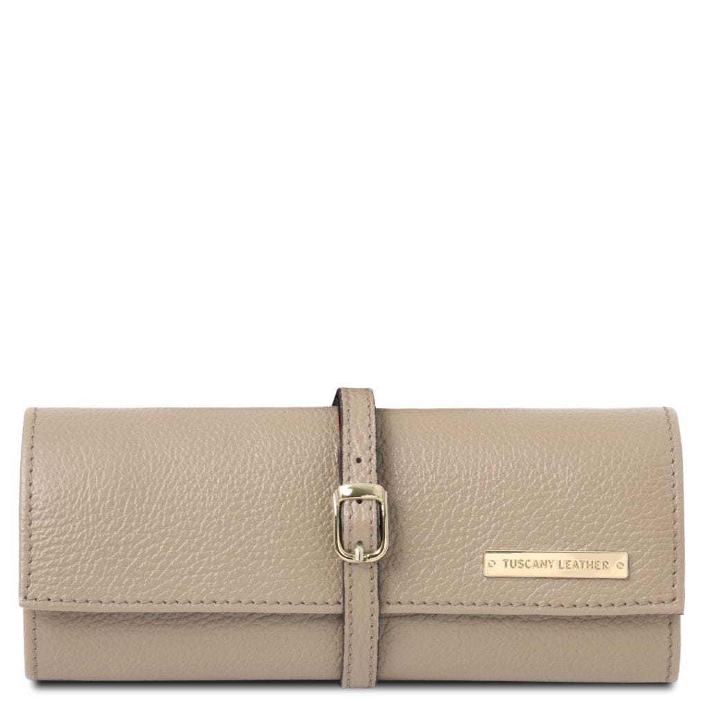 Tuscany Leather Soft Leather Jewellery Case Smyckesförvaring #Färg_Ljus Taupe